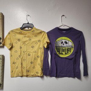 Old Navy Lot of 2 Boys Graphic Tshirts Large 10-12 Cotton blend NWOT